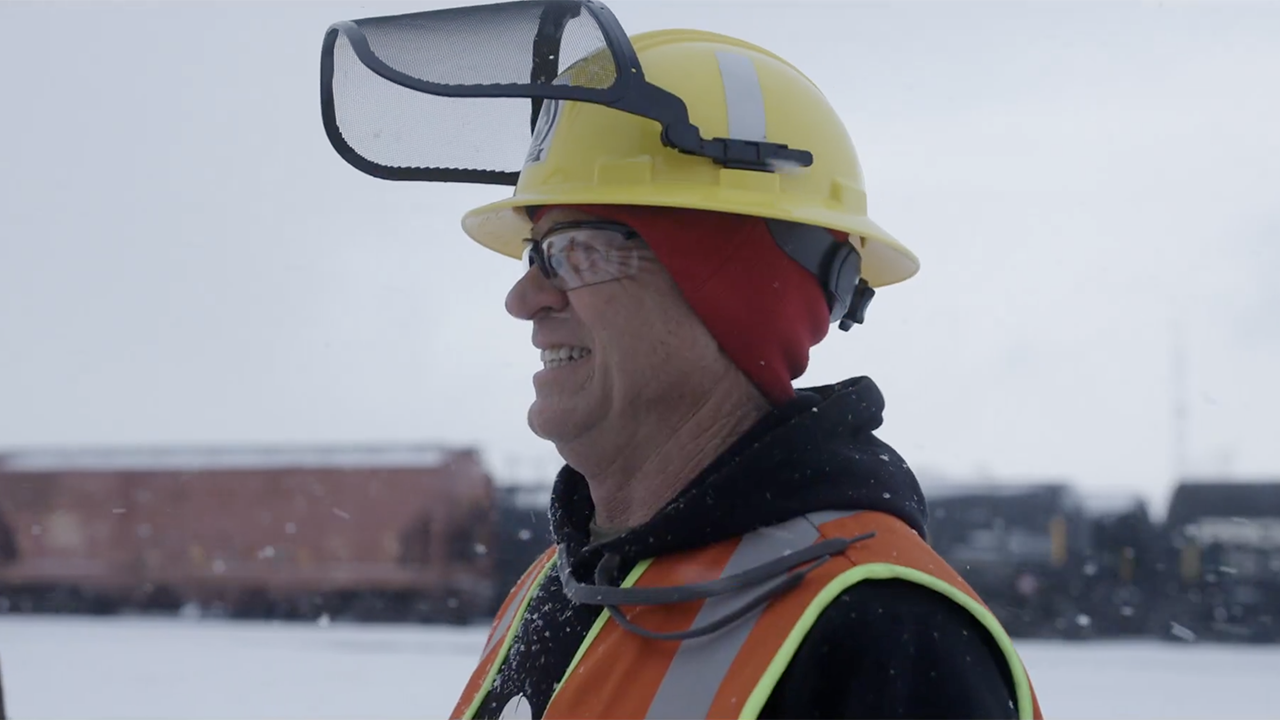 Brett Reynolds, CPKC’s 2025 Railroader of the Year. (Screen Grab from CPKC Video)